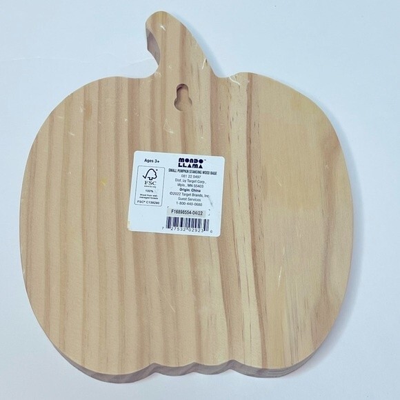 Mondo Llama Halloween Autumn Wood Pumpkin & Tomb Stone Set Ready to Decorate NEW - Picture 5 of 14